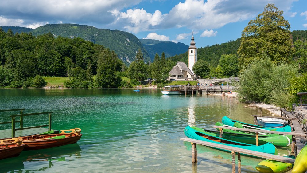 Бохинское озеро Словения горы