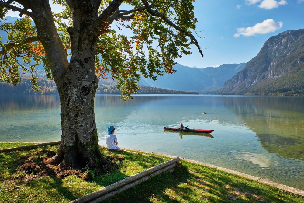 Озеро Bohinj Словения