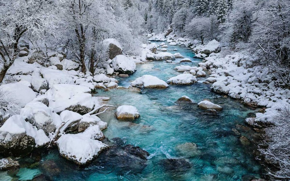 Река улумуруджа зимой