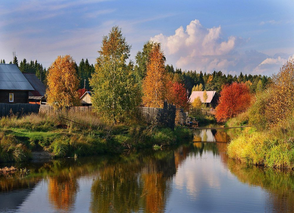 Река деревня лето Смоленская