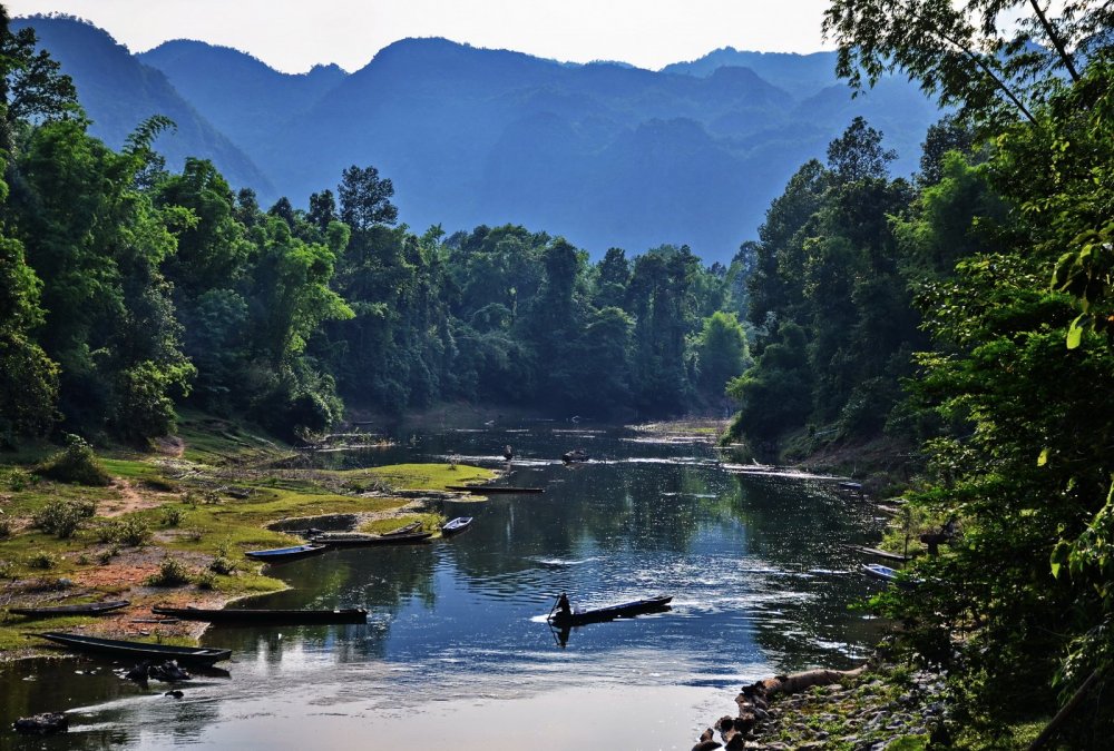 Лаос река Меконг Лаос