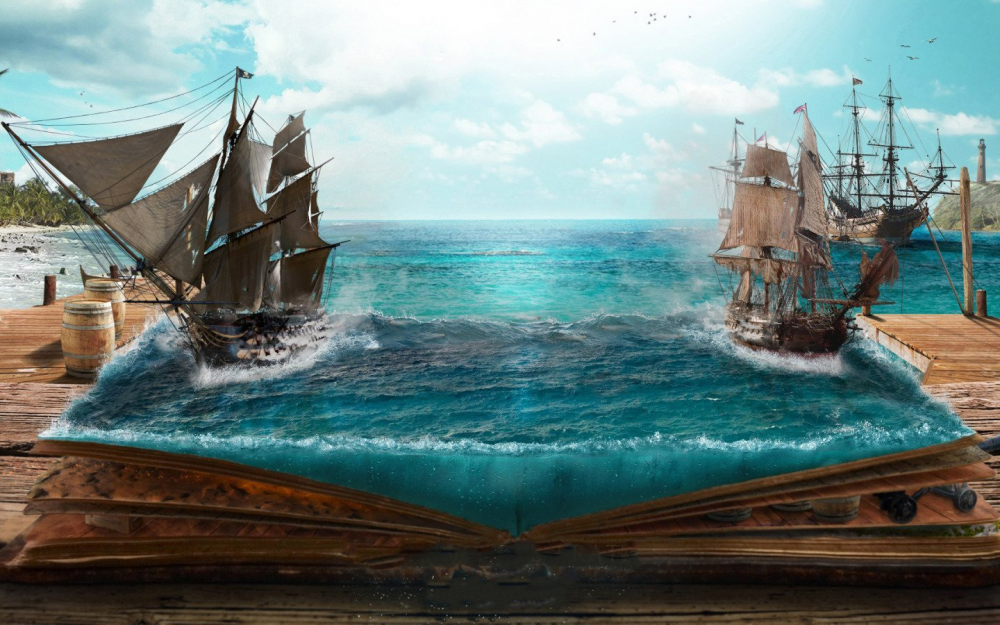Пиратский корабль на берегу