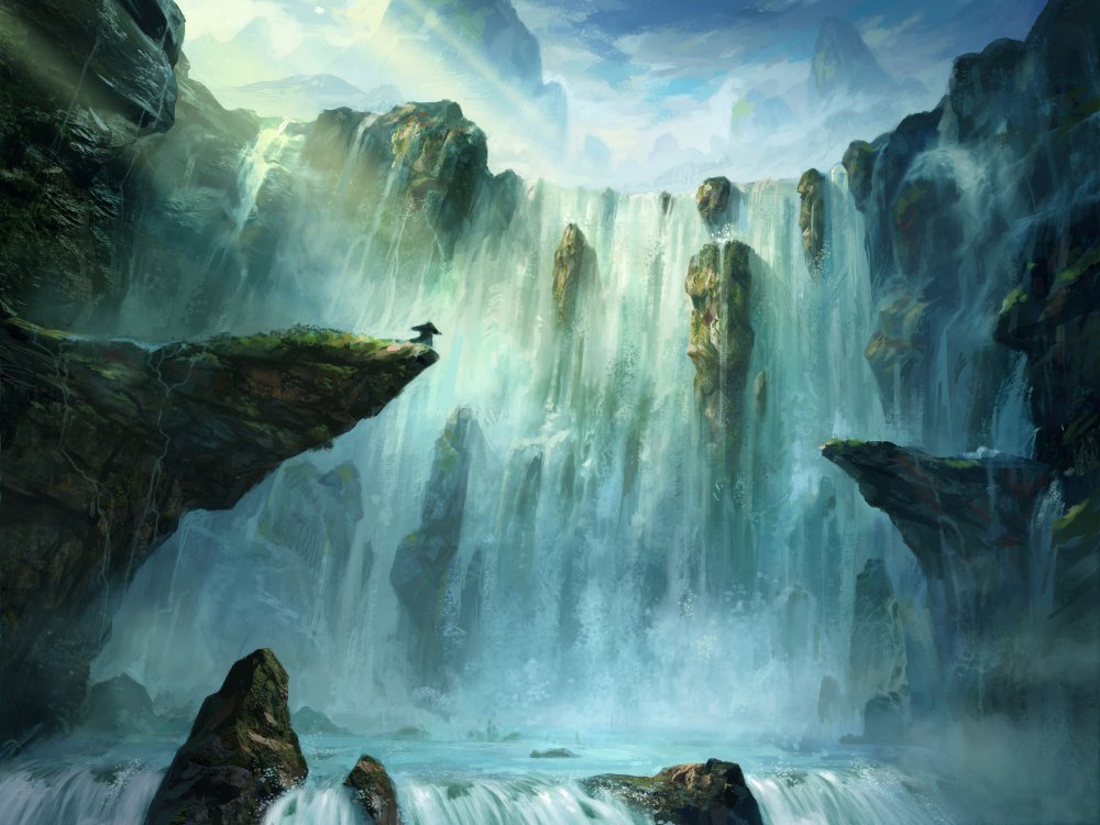 Джунгли водопад фэнтези