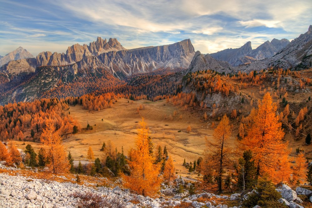 Доломитовые Альпы осень пейзажи
