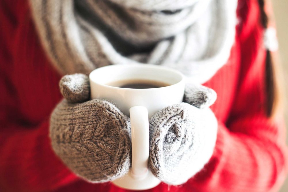 Чашечка кофе зимой