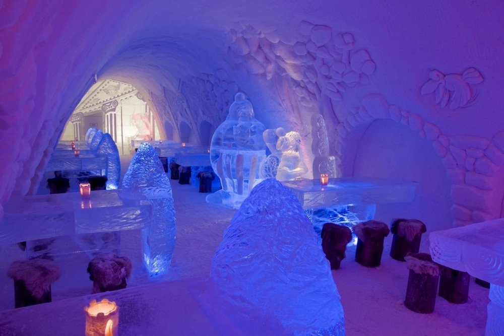 Ледяной ресторан Lumi linna Castle, Финляндия