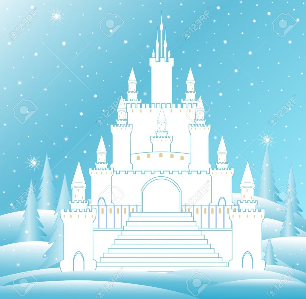 Замок снежной королевы срисовать