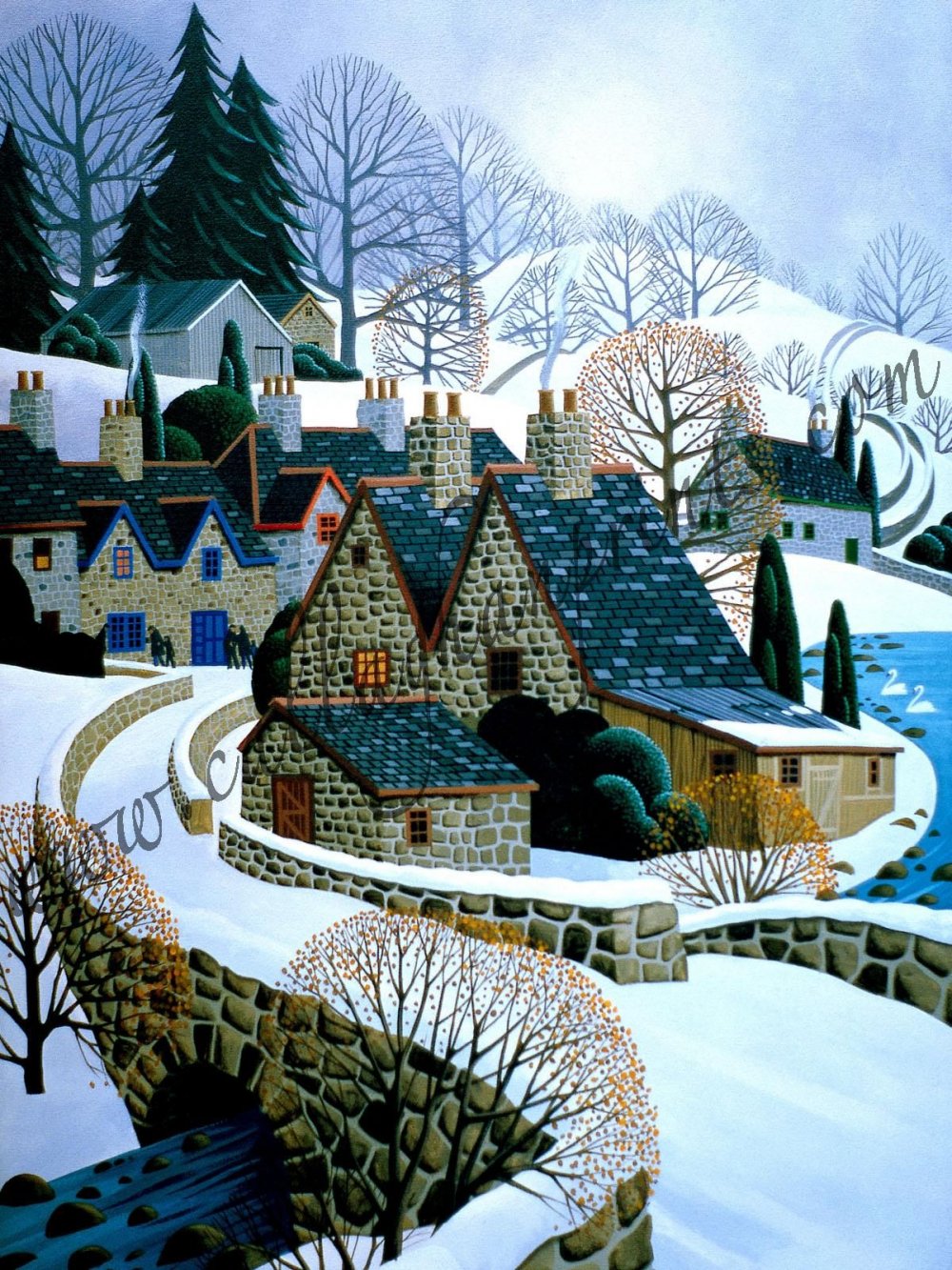 Джордж Каллахан картины зима