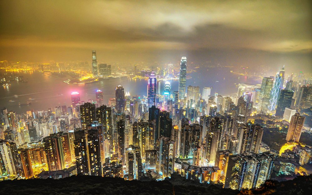 Ночной Гонконг будущего