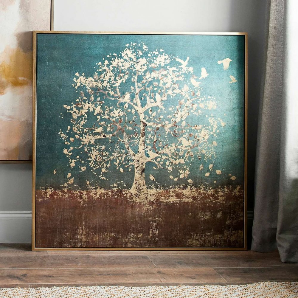 Интерьерная живопись поталью дерево