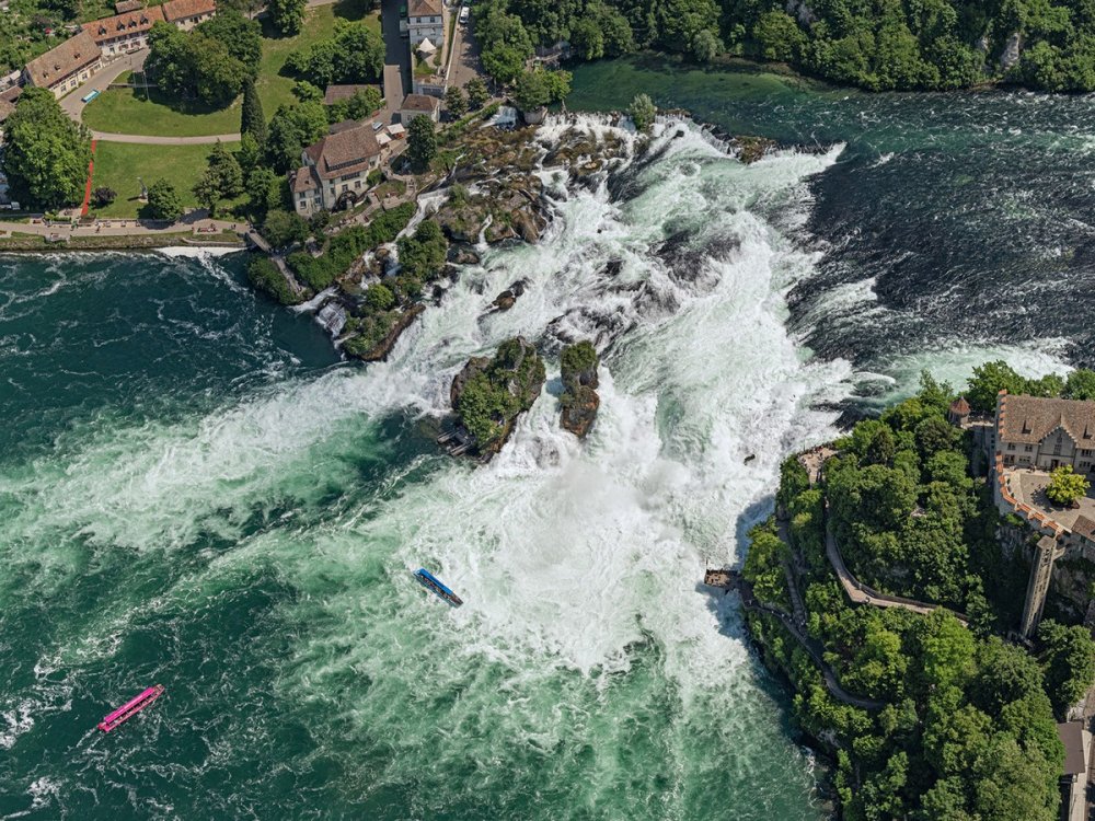 Рейнский водопад Швейцария смотровые площадки