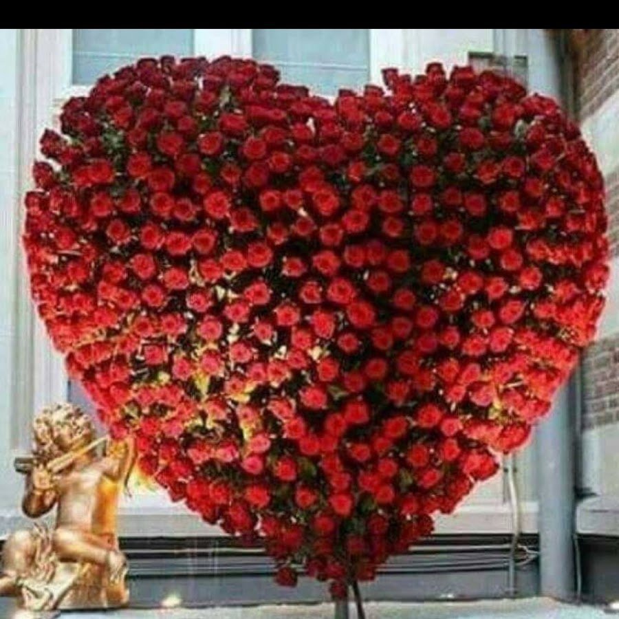 Сердце любовь из цветов