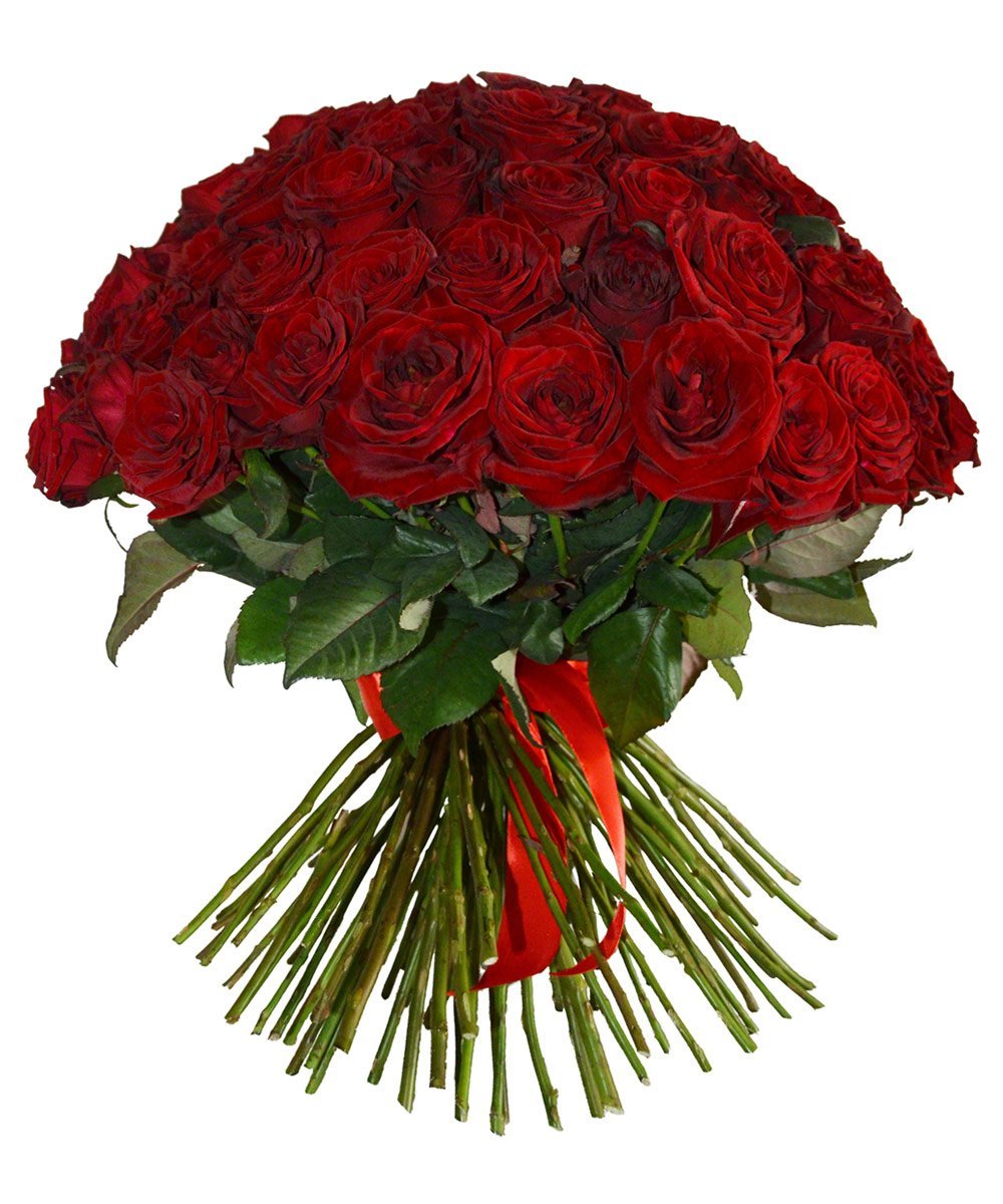 Большие букеты красных роз