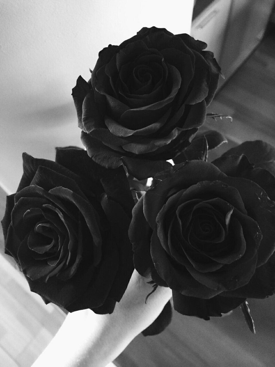 Мужской букет из черных роз