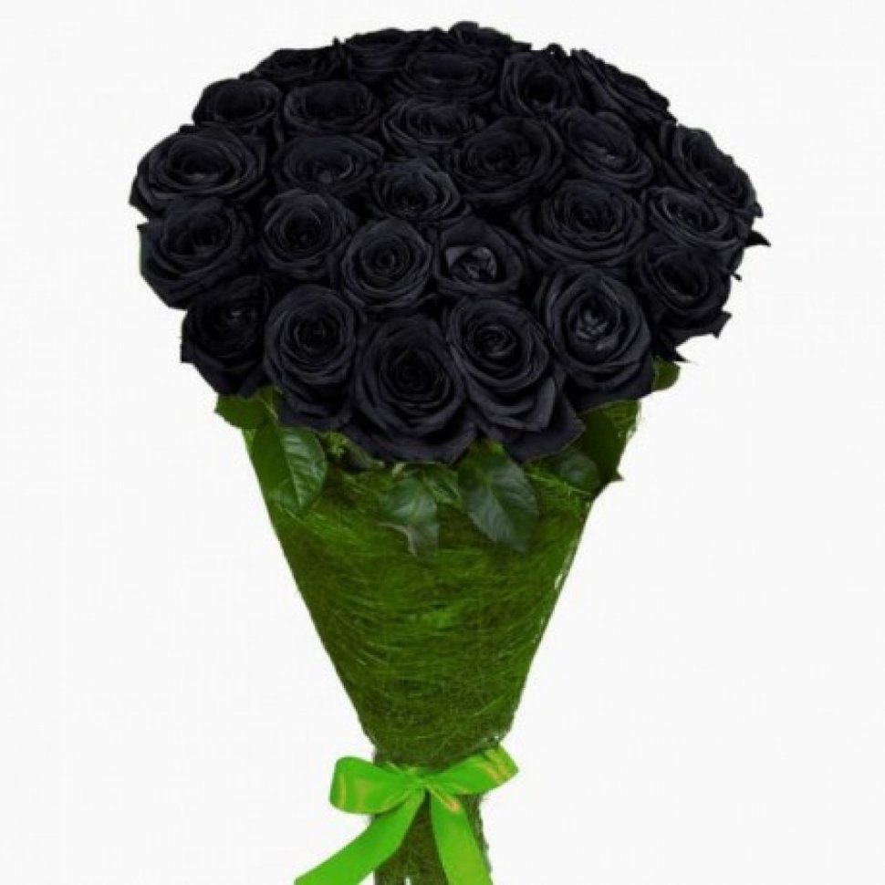 Черный букет цветов