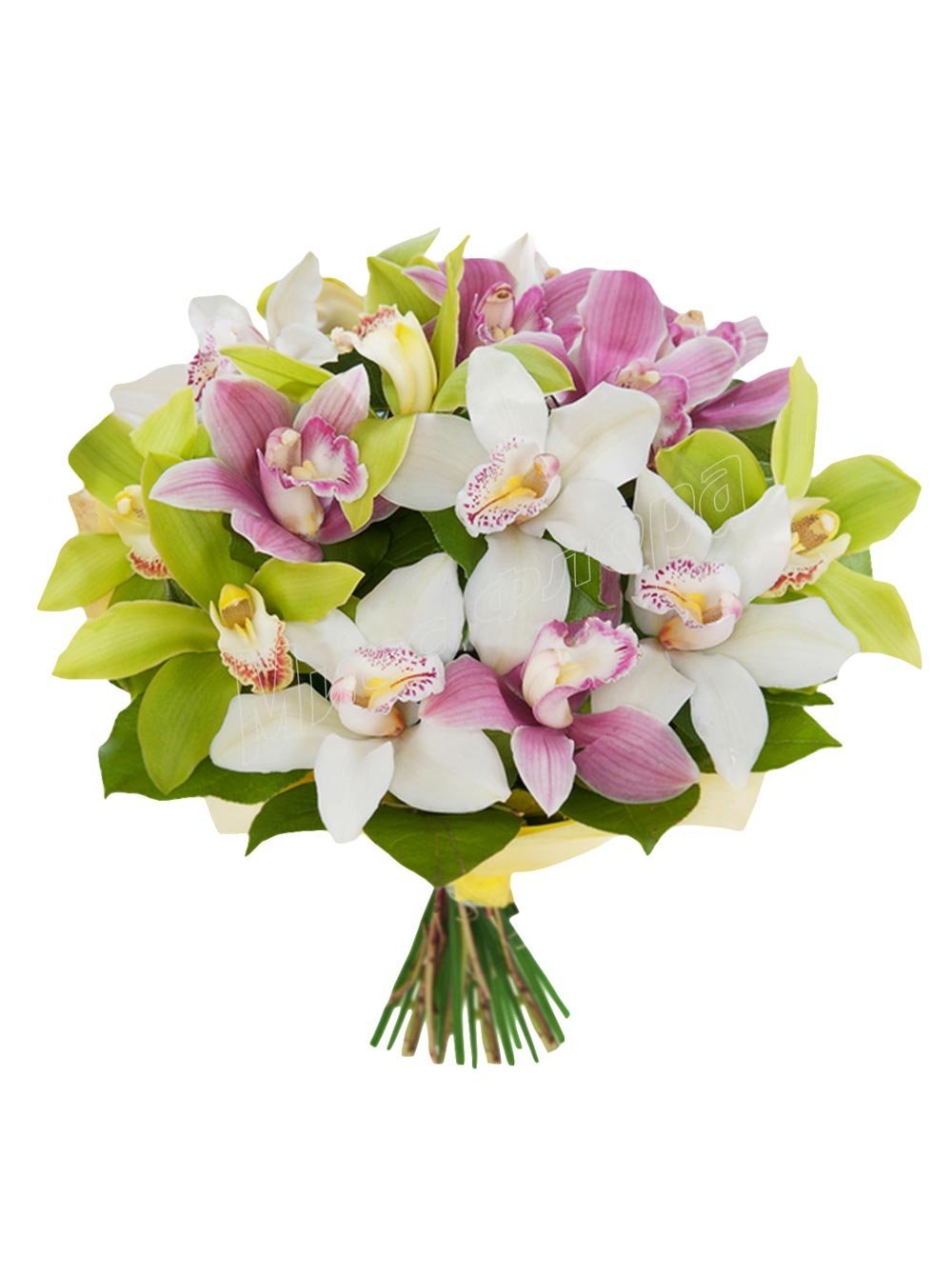 Букет с орхидеями и другими цветами