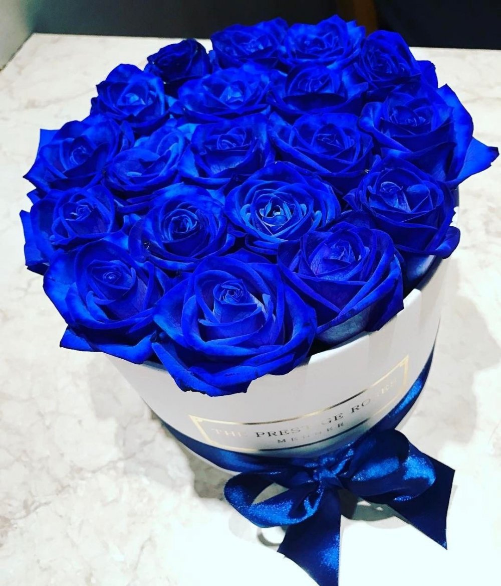 Букет из синих цветов