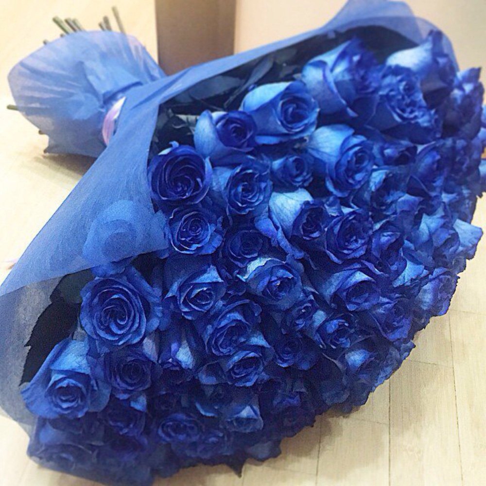 Букет голубых цветов