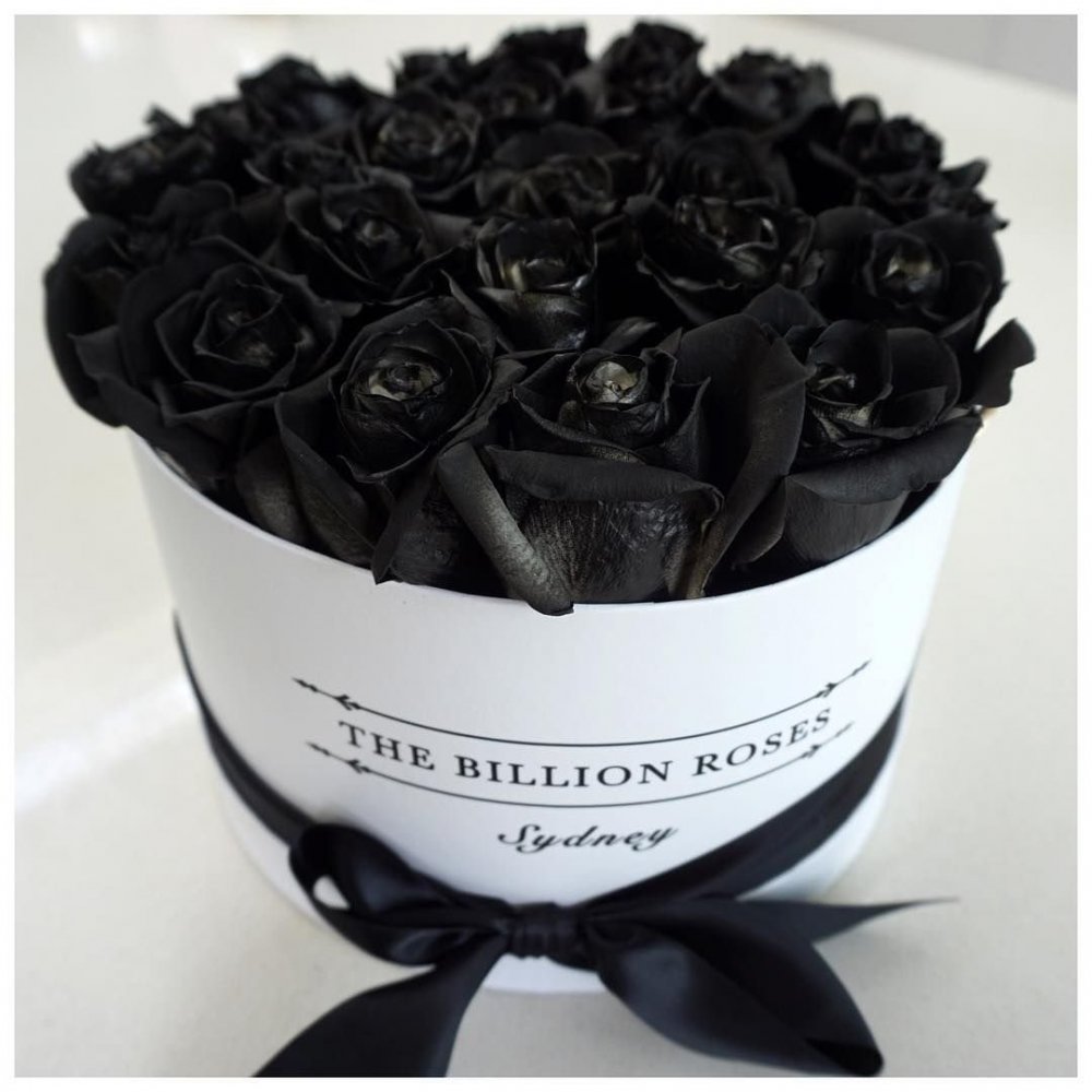 Букет чёрных роз