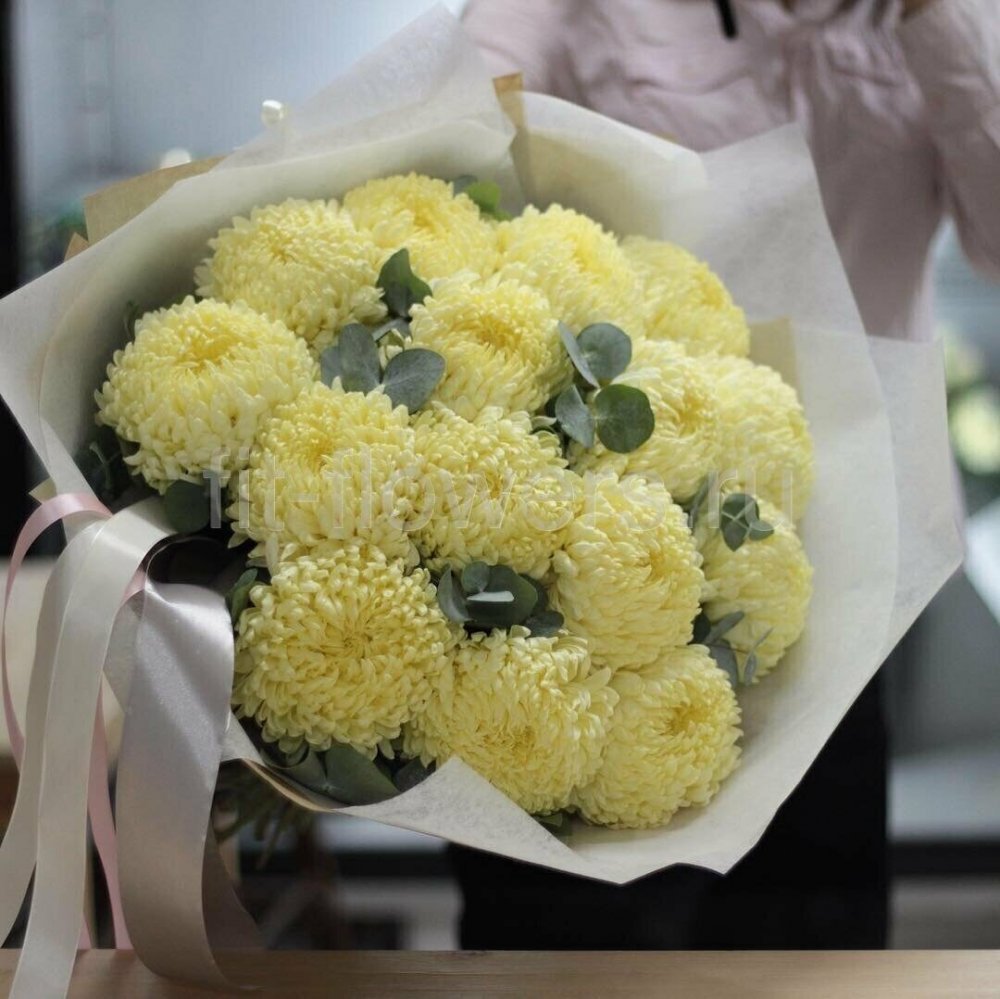 Хризантема махровая корейский букет