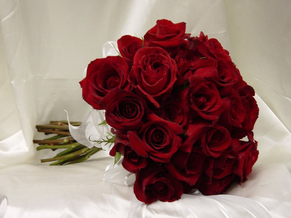 Букет бордовых роз для любимой женщине