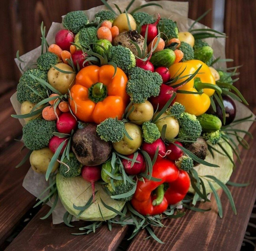 Букеты из овощей и фруктов мастер класс