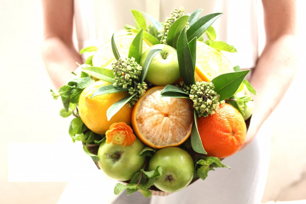 Свадебный букет из овощей