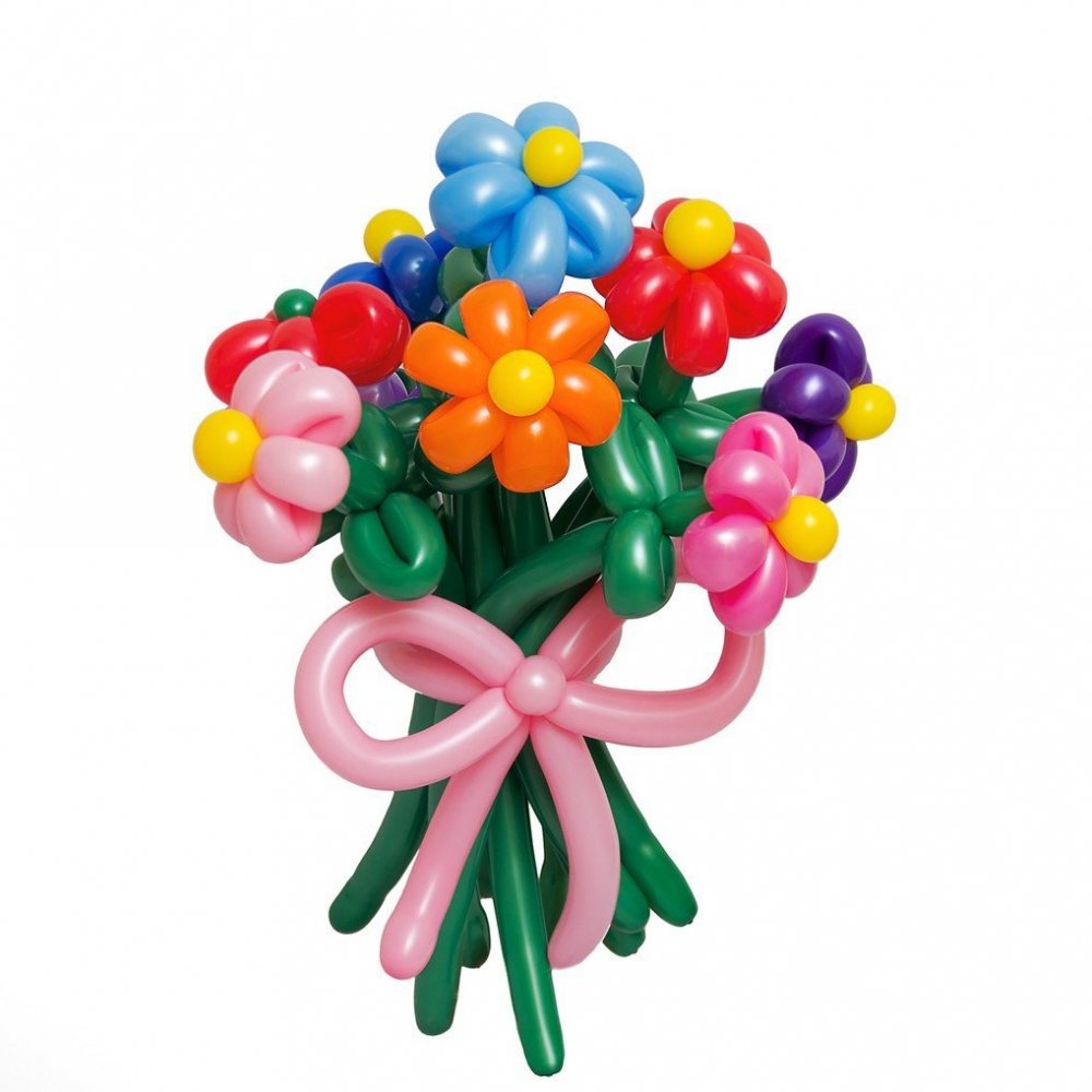 Воздушные шары и цветы