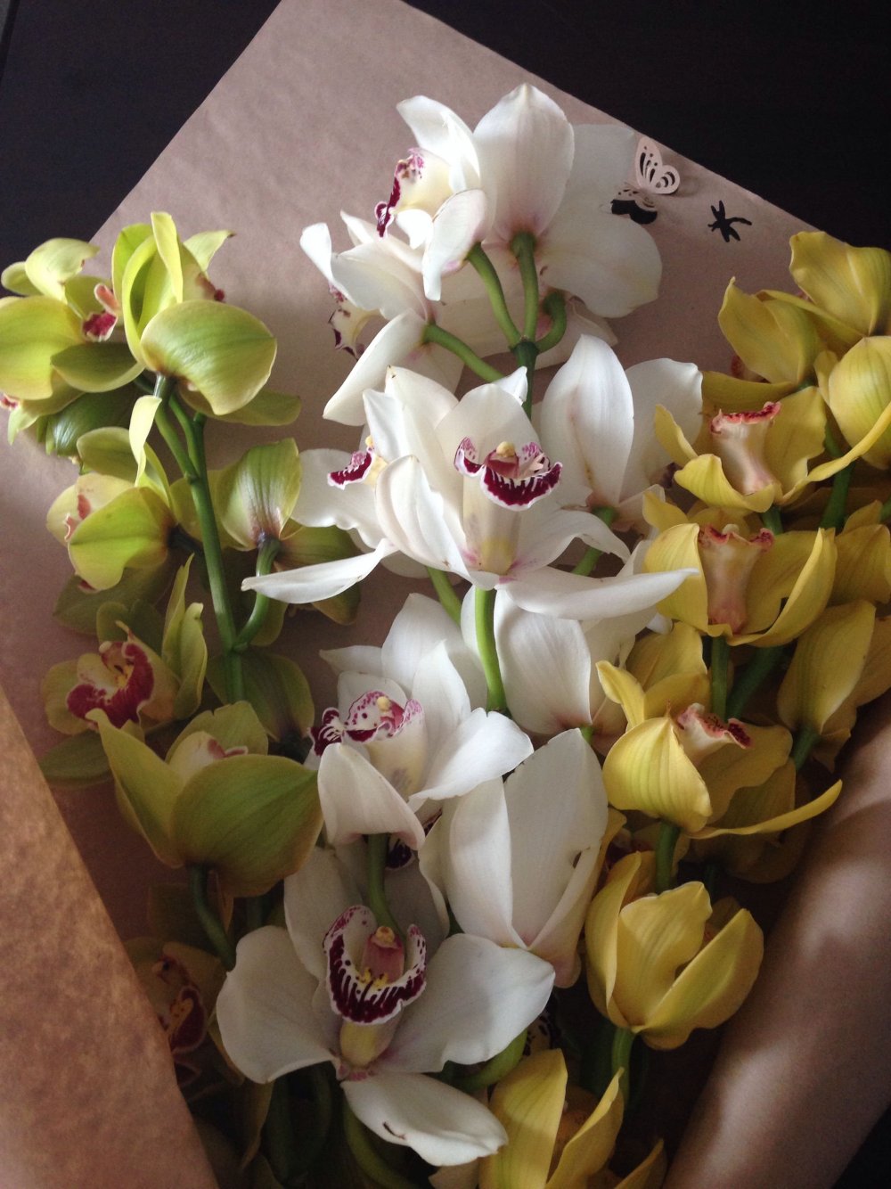 Букет с орхидеей Цимбидиум