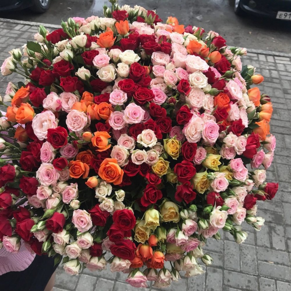 Букет "хризантемы и розы"