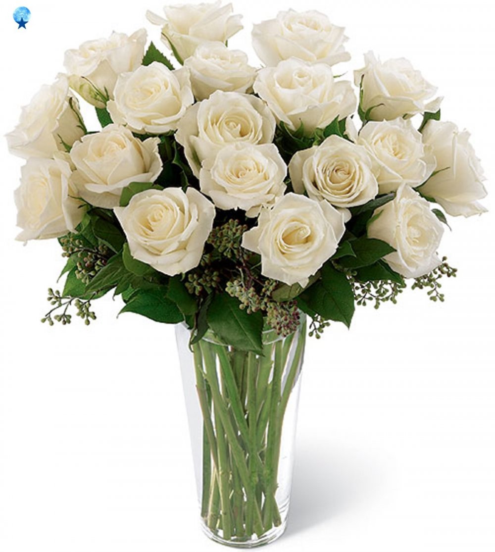5 Белых роз Аваланш букет