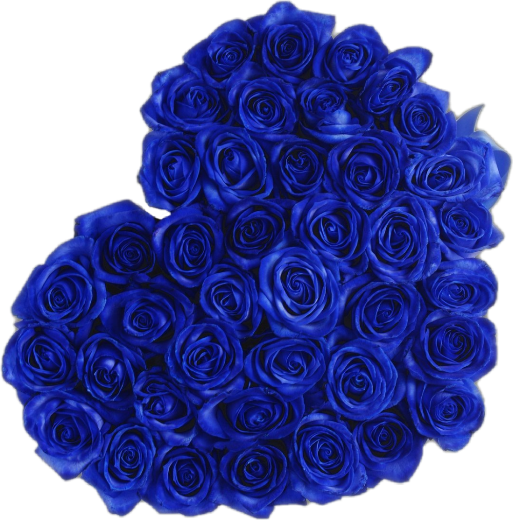 С голубыми розами марта