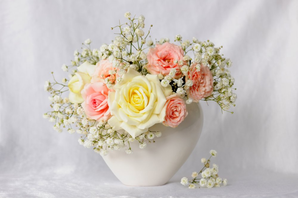 Букет цветов в вазе картинка 3d