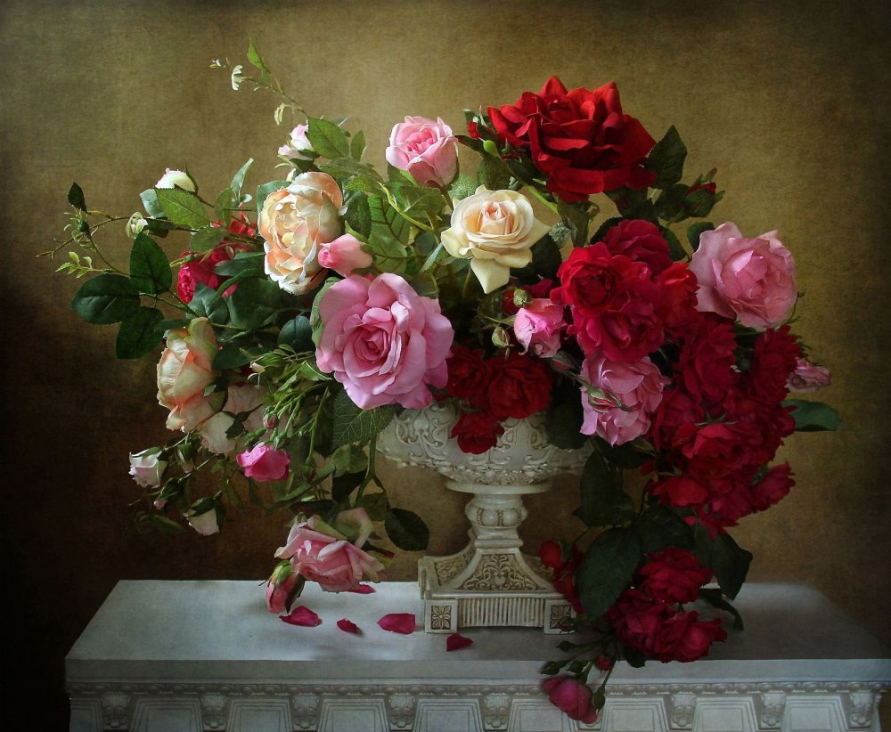 Фотонатюрморты с розами Марины Филатовой