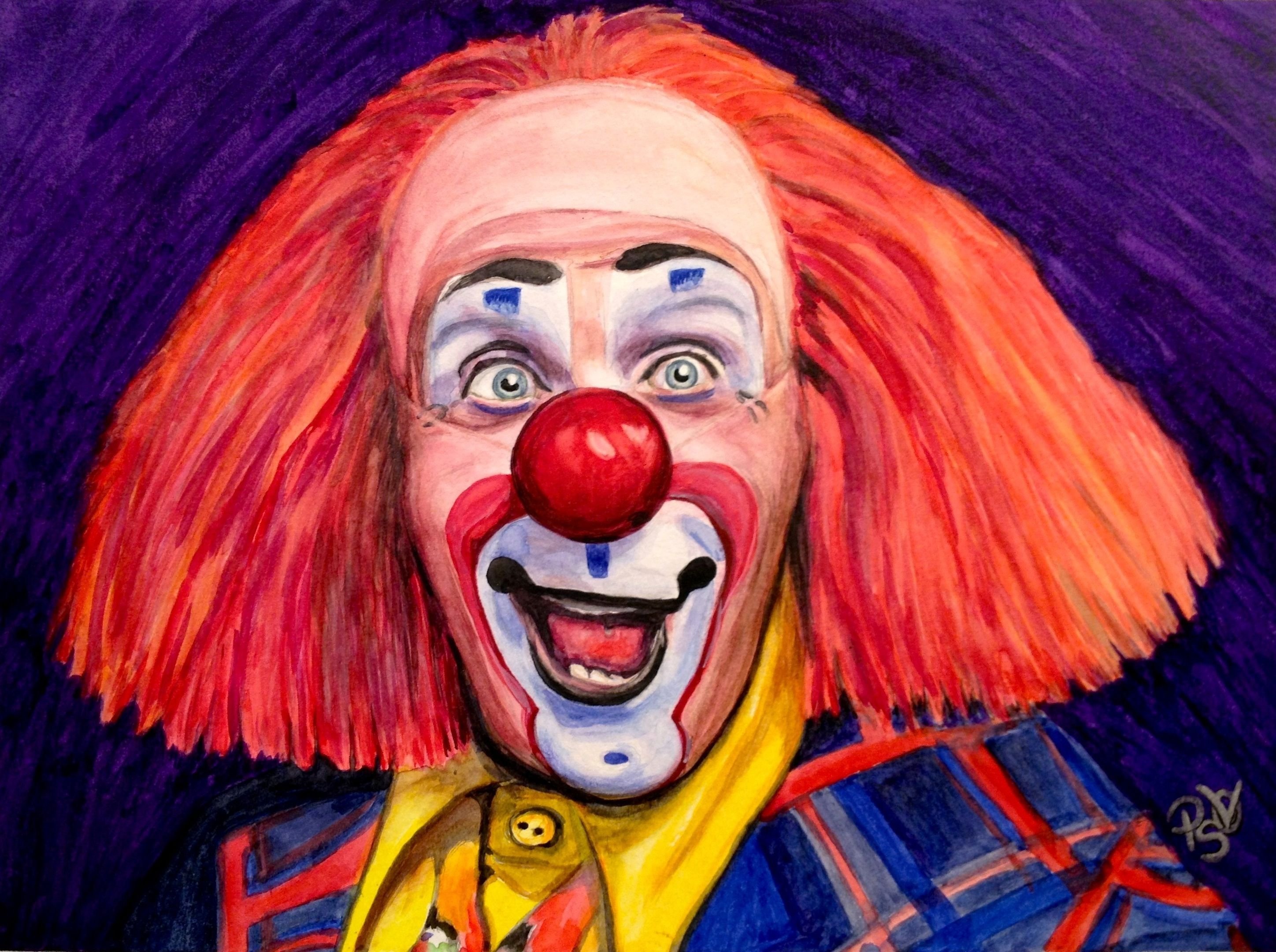 Хочешь быть клоуном. Клоун. Портрет клоуна. Рисование веселый клоун. Клоун гуашью.