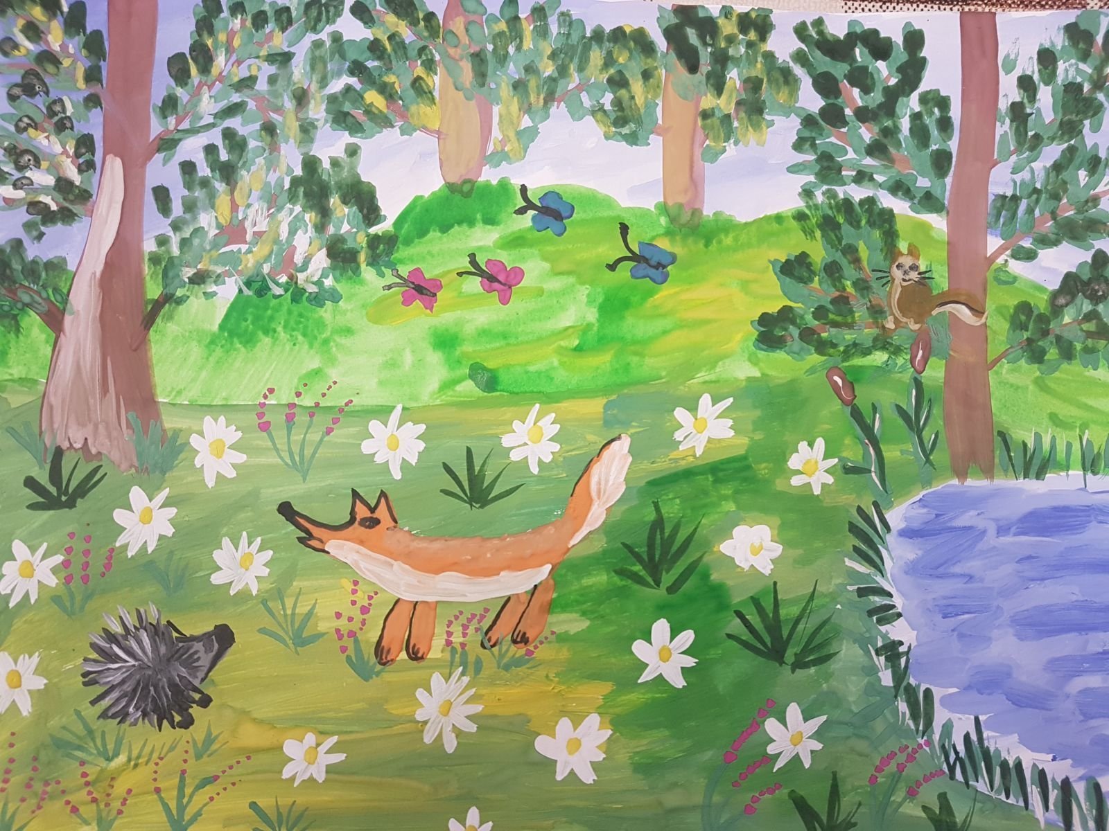 Лесная красота рисунок. Рисунок леса для детей. Рисунок на тему природа. Рисование на тему лес. Рисование лес для дошкольников.