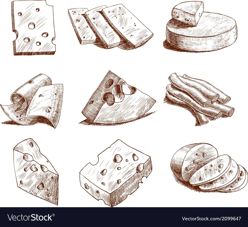 Рисунки для срисовки сыр