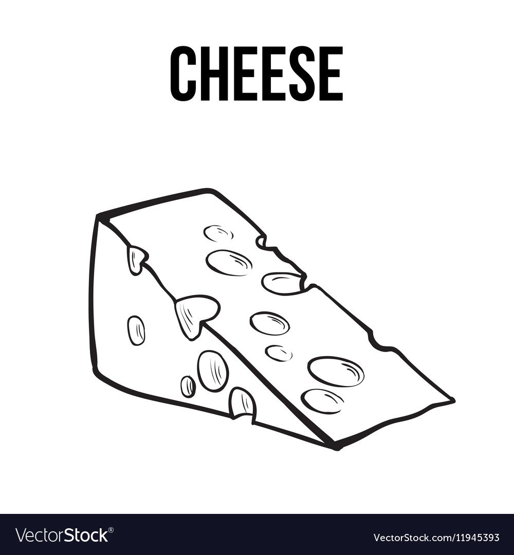 Минималистичный рисунок сыра