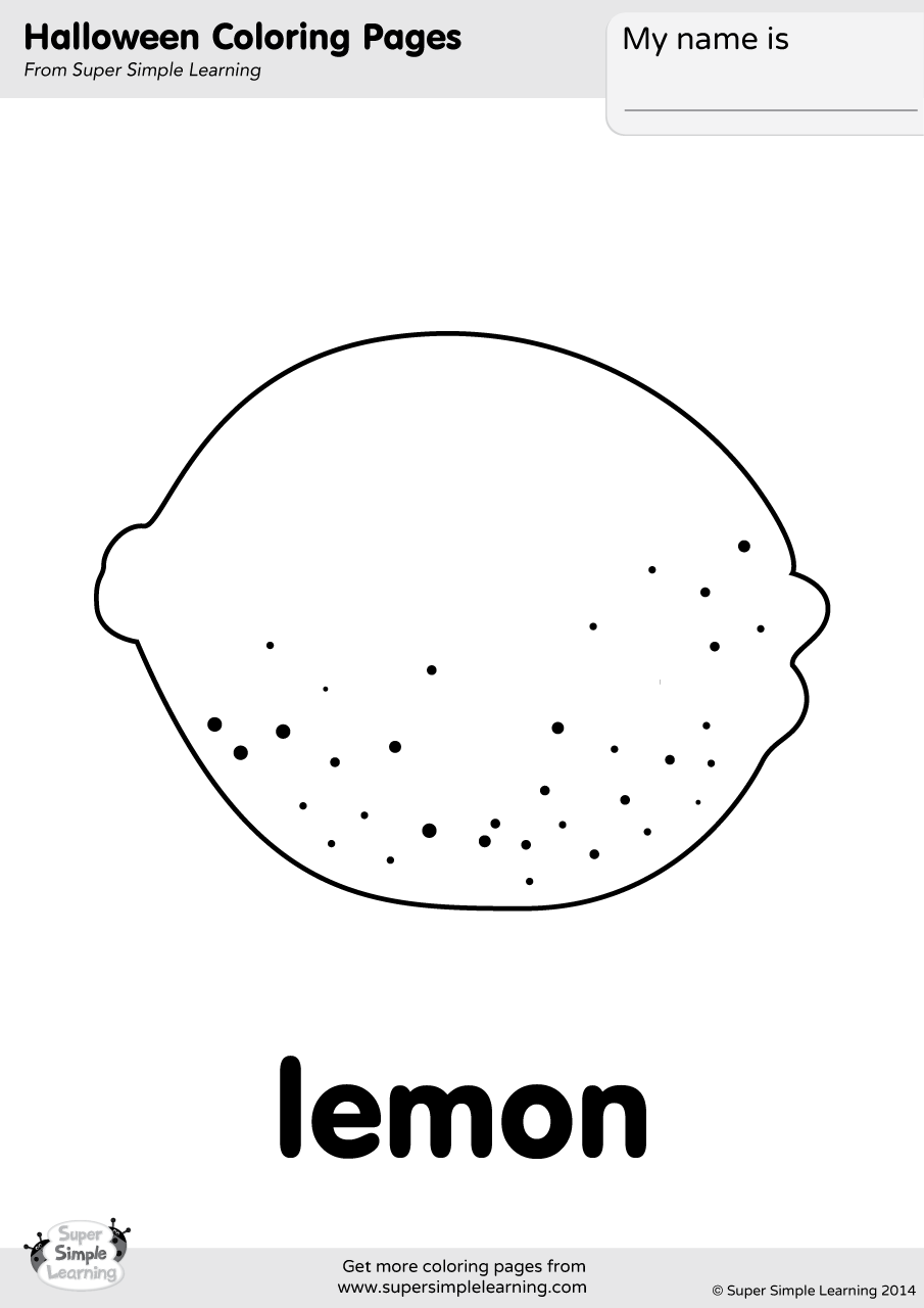 Лимон раскраска