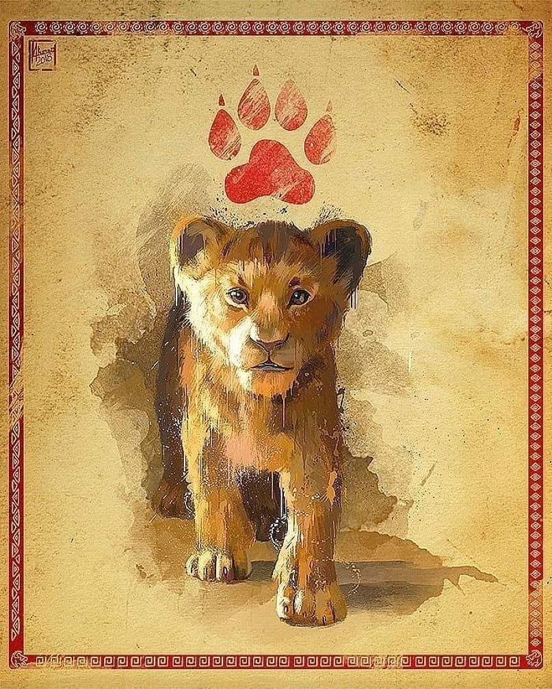 Король Лев львята арт
