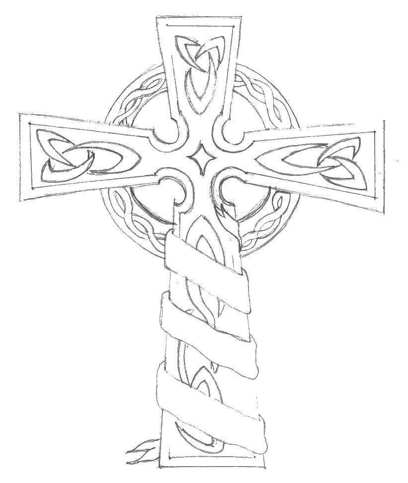 Татуировка крест эскиз
