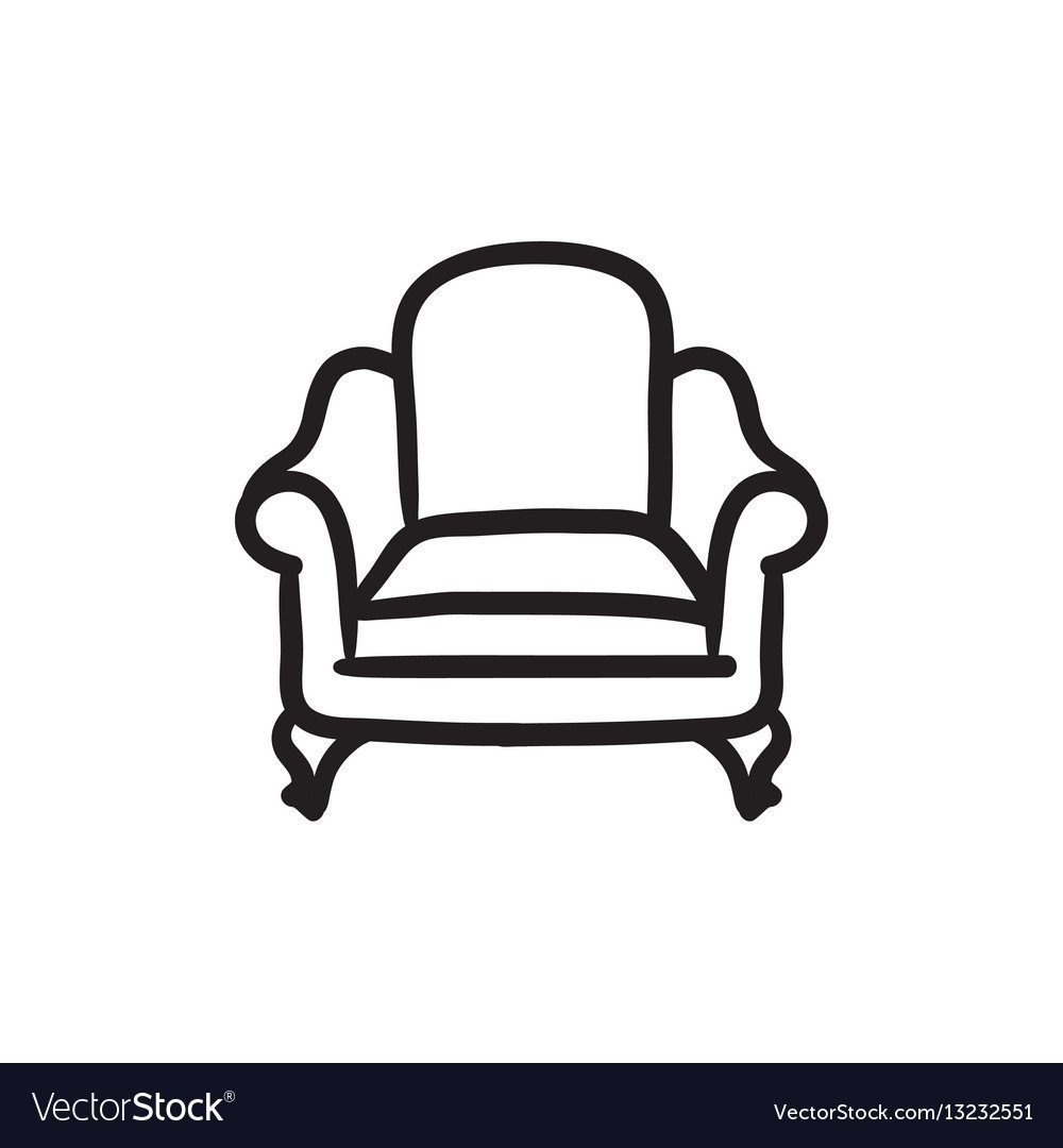 Контур кресла вектор