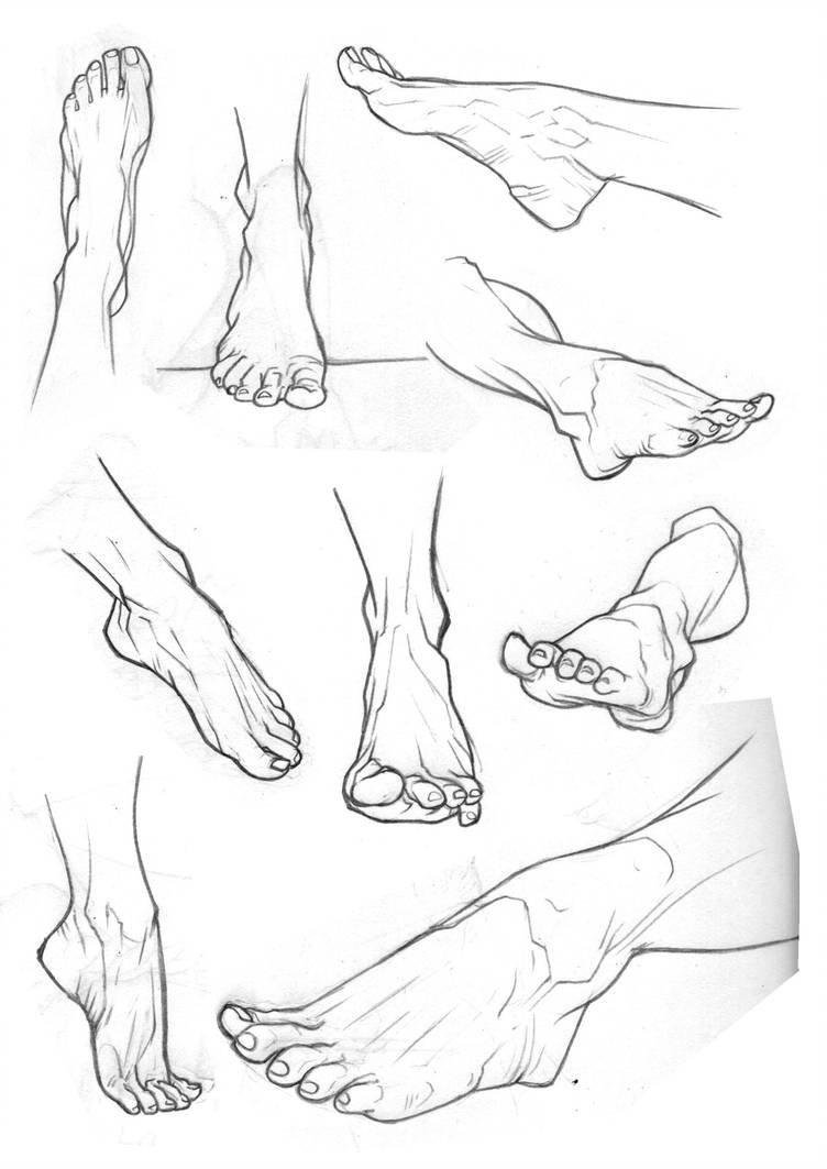 Зарисовки стопы ног