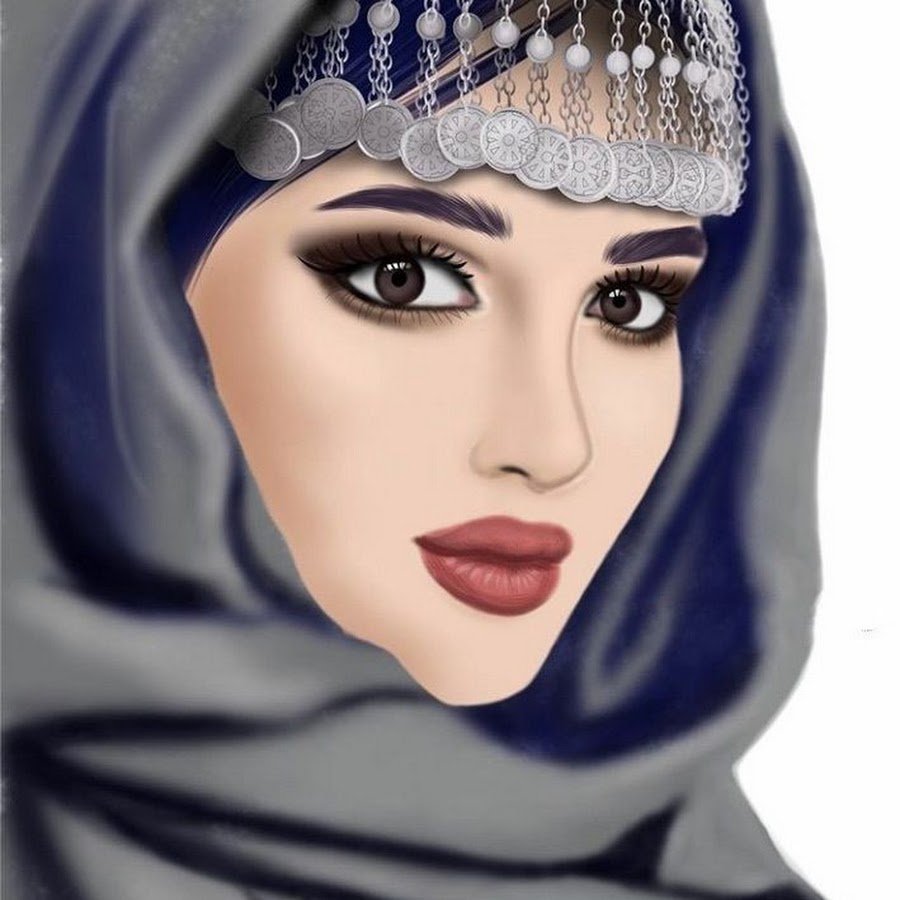Лица нарисованные в хиджабе