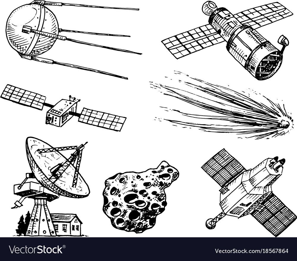 Зарисовка летательного космического аппарата