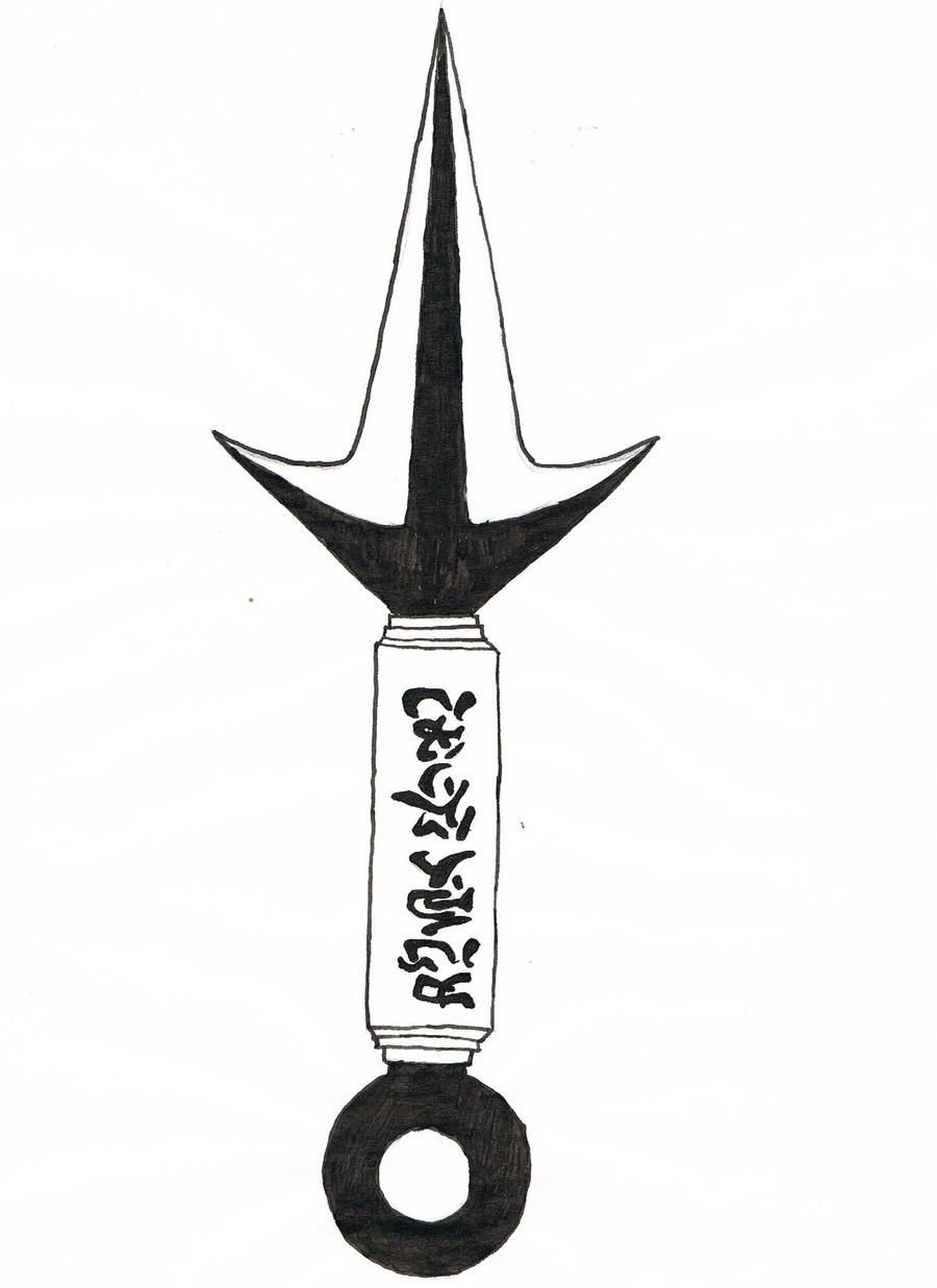 Кунай Минато из Наруто чертеж