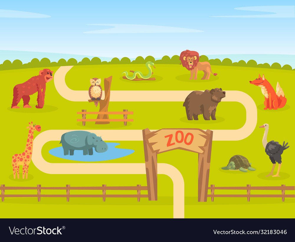 Рисование забор в зоопарке для для детей