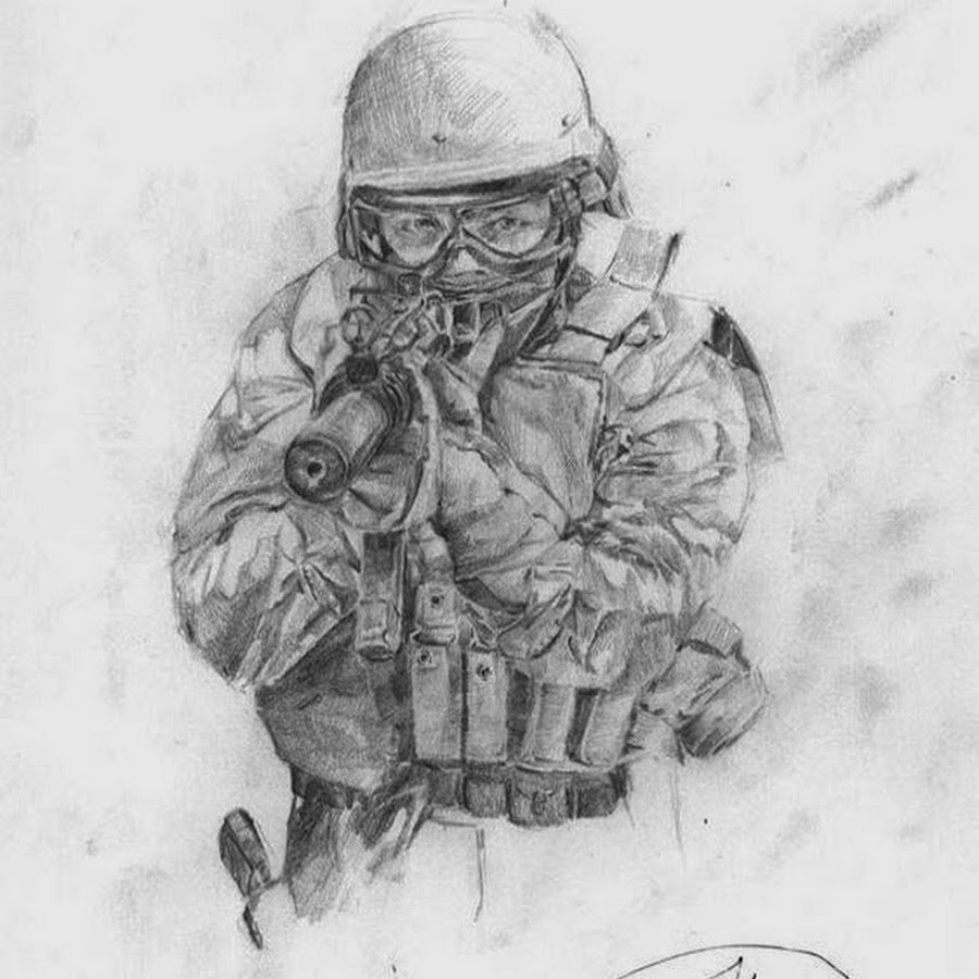 Террорист рисунок карандашом