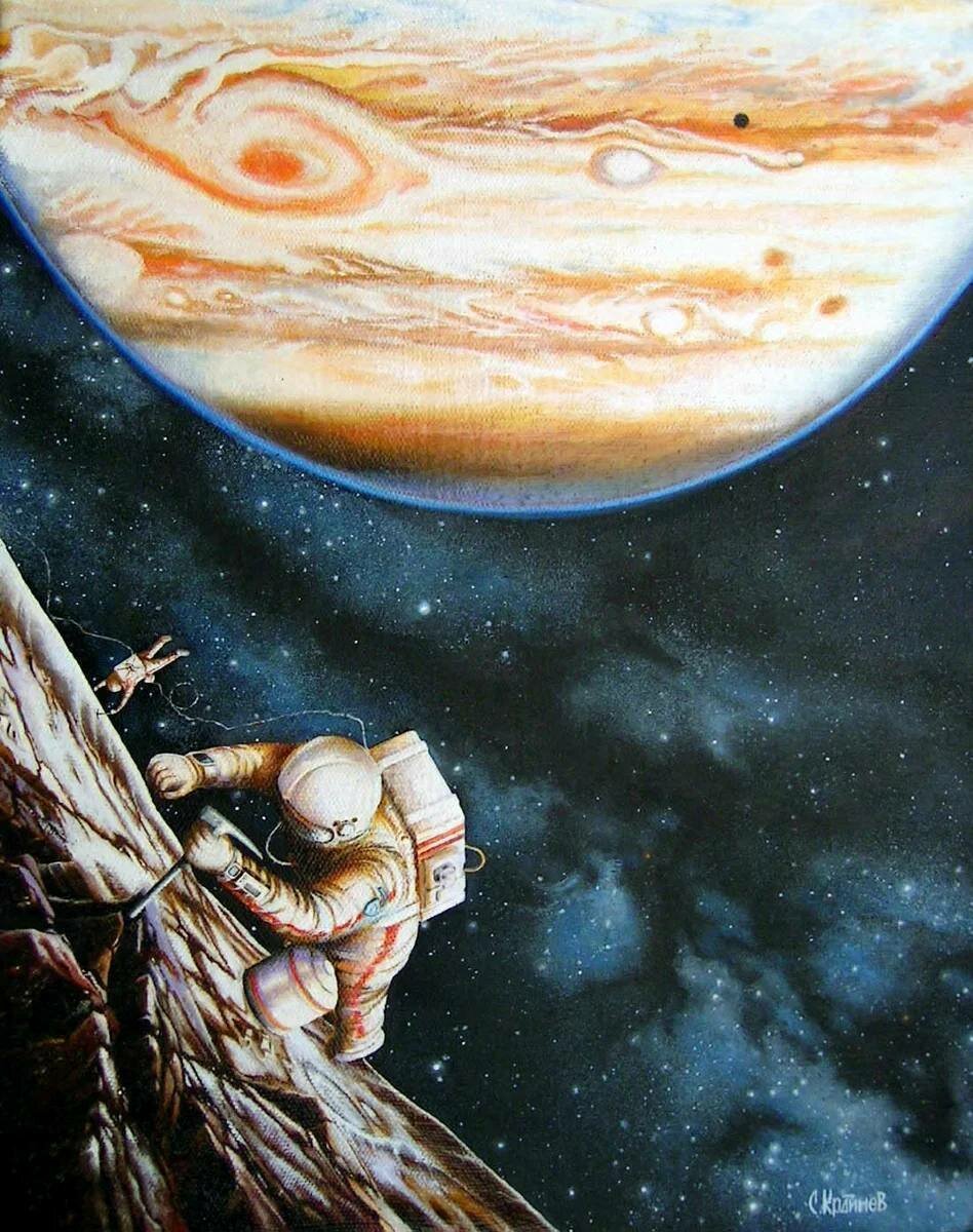 Планета Венера акварель