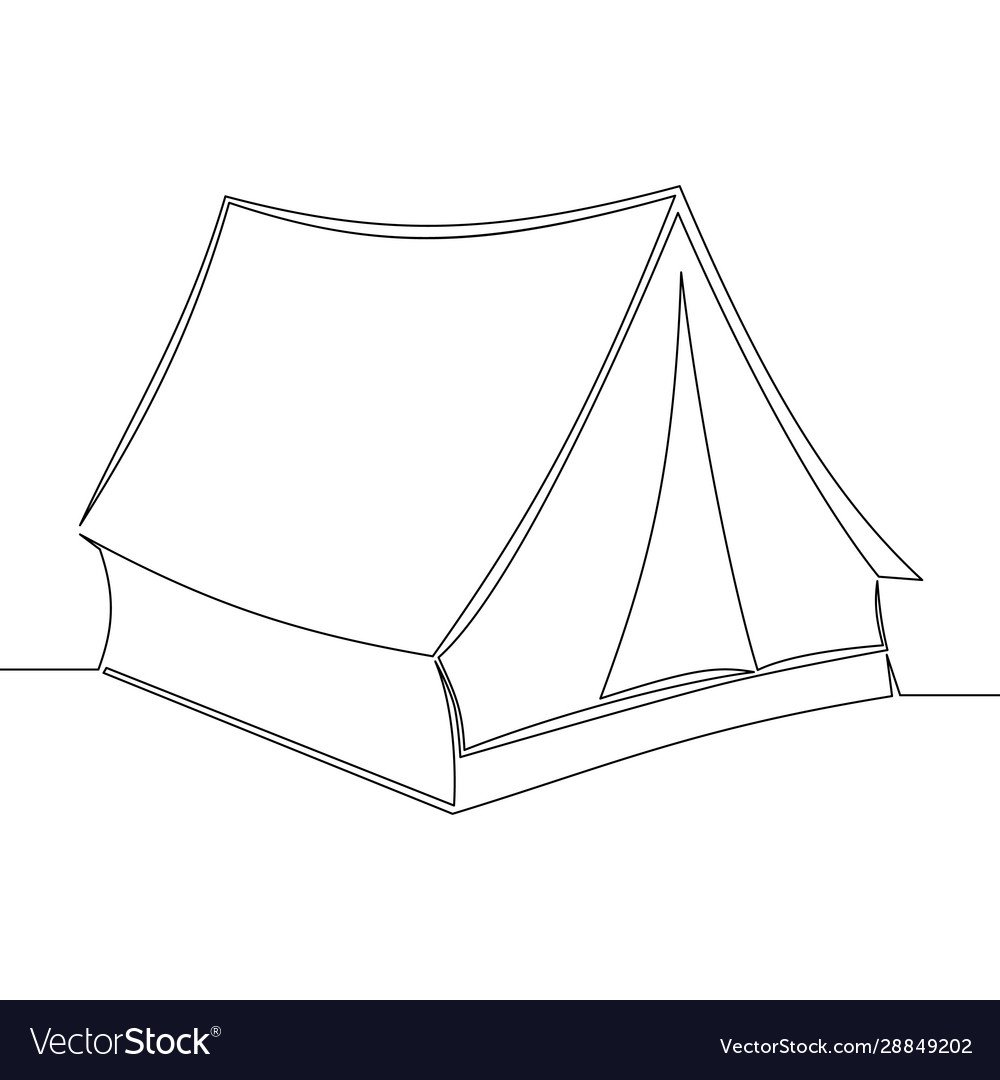 Как нарисовать палатку